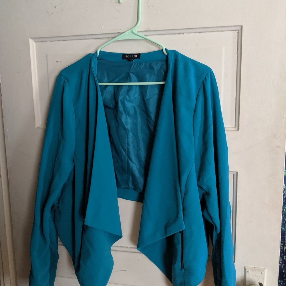 Torrid Plus Size Peacock Blue Deal Blazer